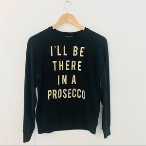 Prosecco wine sweater funny XS